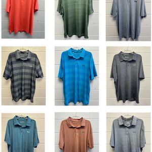 Lot of Under Armour Heatgear Polo Golf Shirts - Men's 2XL